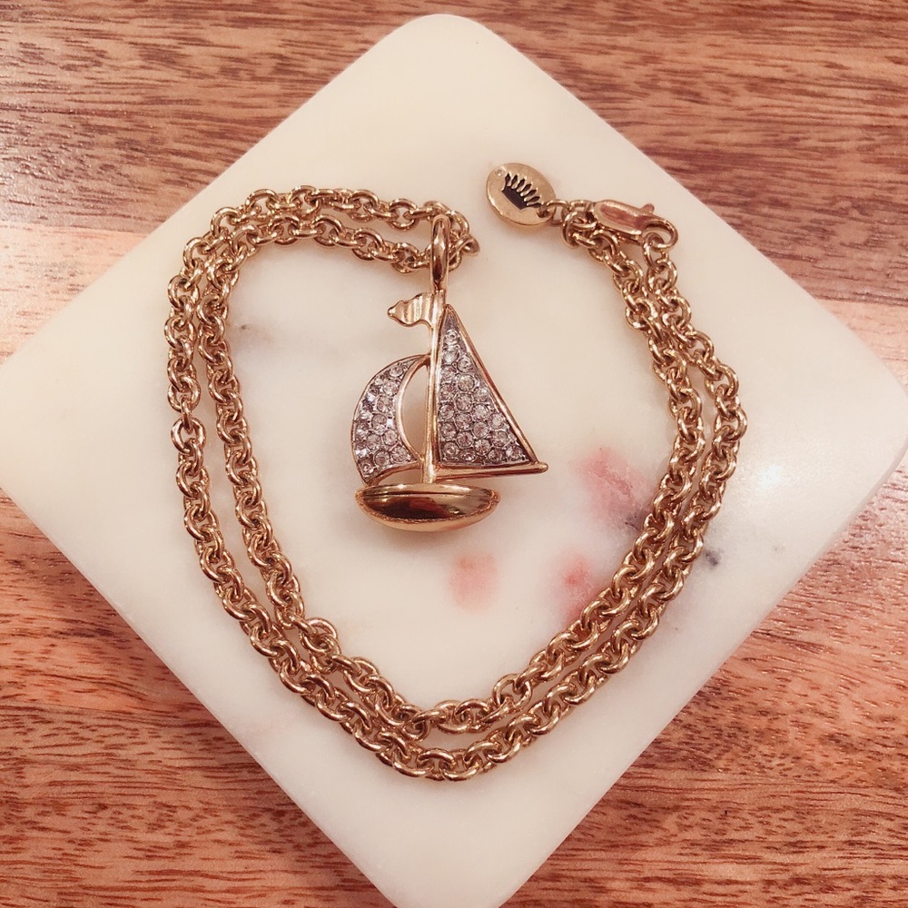 Juicy Couture sailing boat necklace